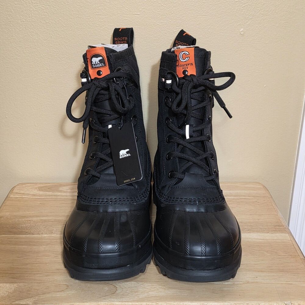 Concepts X Sorel Caribou Rein WP Waterproof Boots Black Men's Size 9 - Picture 2 of 7